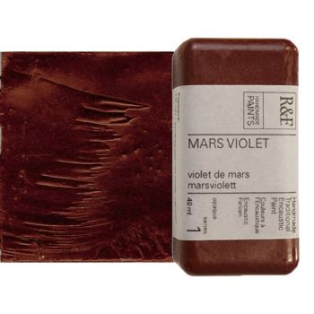 R&F Encaustic Handmade Paint 40 ml Block - Mars Violet