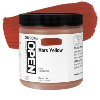 GOLDEN Open Acrylic Paints Mars Yellow 8 oz