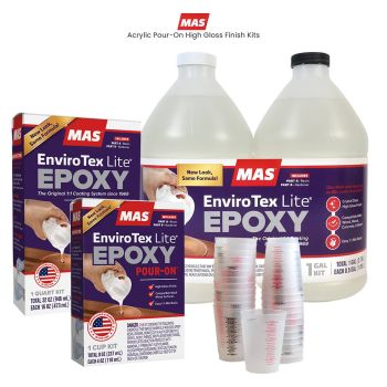 Envirotex Lite Acrylic Pour-On High Gloss Finish Kits by MAS