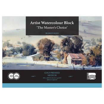 Masters Choice Watercolor Block 140 lb Cold Press 10.24x14.17 in 20-Sheet 