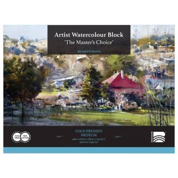 Masters Choice Watercolor Block 140 lb Cold Press 18.11x24.02 in 20-Sheet 