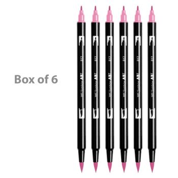 Tombow Dual Brush Pens Box of 6 Mauve