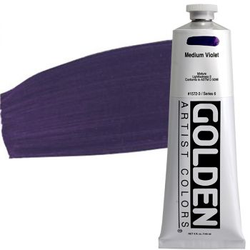 GOLDEN Heavy Body Acrylics - Medium Violet, 5oz Tube