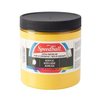 Medium Yellow 8oz Jar Speedball Acrylic Screen Printing Ink 