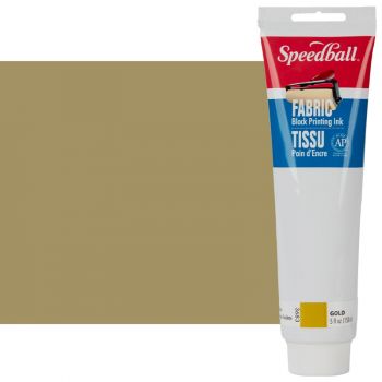 Speedball 5 oz Fabric Block Print Ink Metallic Gold