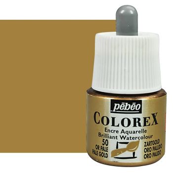 Pebeo Colorex Watercolor Ink Metallic Pale Gold, 45ml