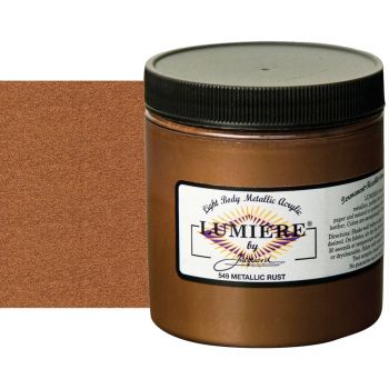 Jacquard Lumiere Fabric Color - Metallic Rust, 8oz Jar