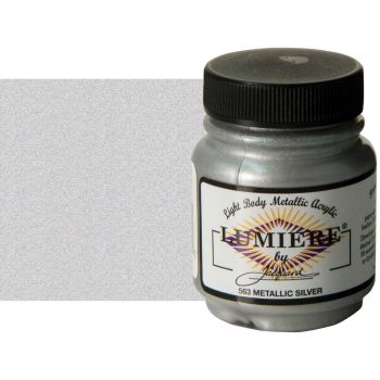 Jacquard Lumiere Fabric Color - Metallic Silver, 2.25oz Jar