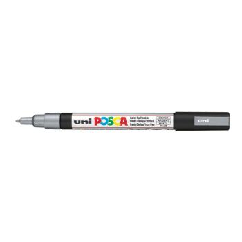 Posca Acrylic Paint Marker 0.9-1.3 mm Fine Tip Metallic Silver