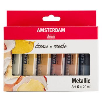 Amsterdam Standard Acrylic 20ml Metallics Set of 6
