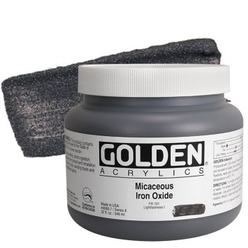 GOLDEN Heavy Body Acrylics - Micaceous Iron Oxide, 32oz Jar