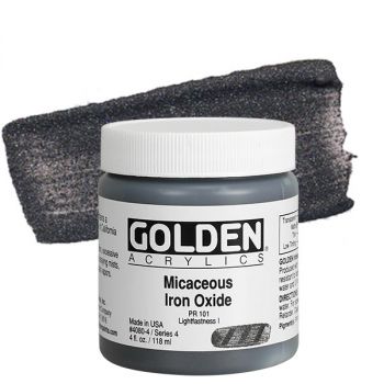 GOLDEN Heavy Body Acrylics - Micaceous Iron Oxide, 4oz Jar