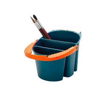 Artist Paint Brushes in White Bucket of Water, Acrylic Colour in Plastic  Cups Stock Photo - Image of brushes, concept: 155799260