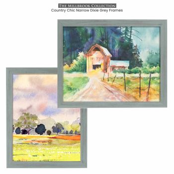 Country Chic Narrow Dixie Grey Frames - Millbrook COllection