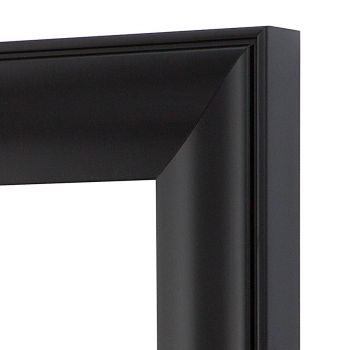 Asbury 2.25" Wood Frame with acrylic glazing and cardboard backing 24"x36" Black