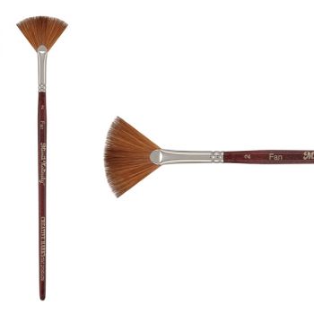 Mimik Kolinsky Synthetic Brush Short Handle Fan sz. 2