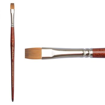 Mimik Kolinsky Synthetic Short Handled Brushes Flat #10 