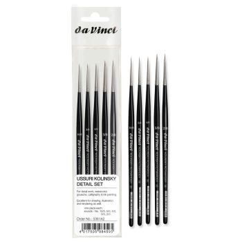 Da Vinci Ussuri Kolinsky Red Sable Mini Round Brush Set of 5