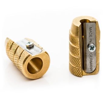 Mobius & Ruppert Bullet Brass Pencil Sharpener, Single Hole