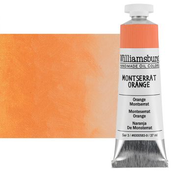 Williamsburg Handmade Oil Paint - Montserrat Orange, 37ml Tube