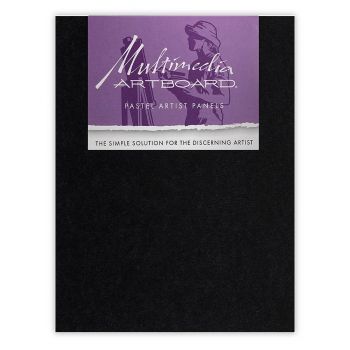 Multimedia Artboard Pastel Panels 12" x 16", Black, Pack of 5