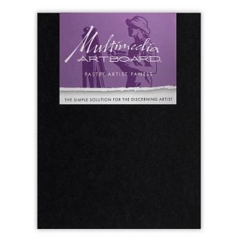 Multimedia Artboard Pastel Panels 9" x 12", Black, Pack of 5