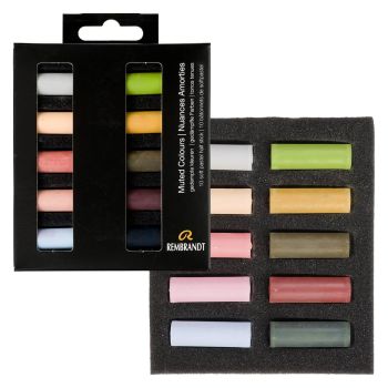 Rembrandt Soft Pastel Half-Stick Set of 10 Muted Colours