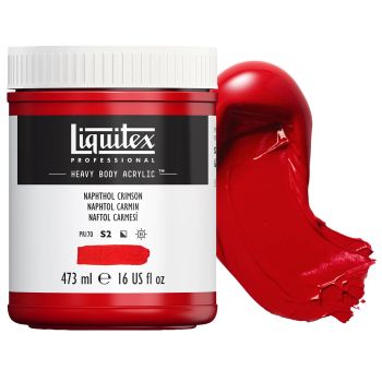 Liquitex Professional Heavy Body Acrylic - Naphthol Crimson, 16oz Jar