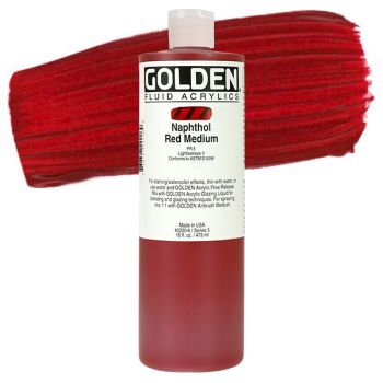 GOLDEN Fluid Acrylics Naphthol Red Medium 16 oz
