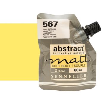 Sennelier Abstract Matt Soft Body Acrylic Naples Yellow 60ml 
