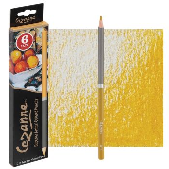 Cezanne Premium Colored Pencils - Naples Yellow, Box of 6