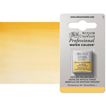 Winsor & Newton Professional Watercolor Half Pan - Naples Yellow Deep