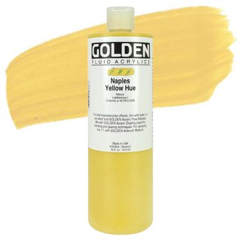 GOLDEN Fluid Acrylics Naples Yellow Hue 16 oz