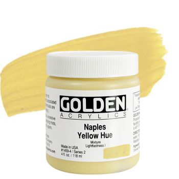 GOLDEN Heavy Body Acrylics - Naples Yellow Hue, 4oz Jar