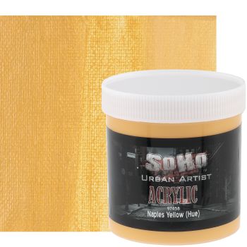 SoHo Urban Artists Heavy Body Acrylics 500 ml Jar Naples Yellow Hue