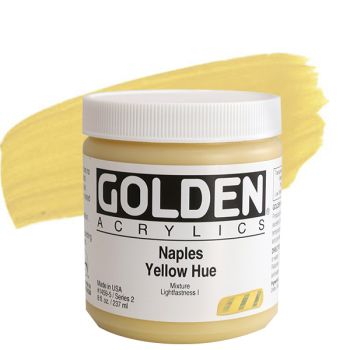 GOLDEN Heavy Body Acrylics - Naples Yellow Hue, 8oz Jar