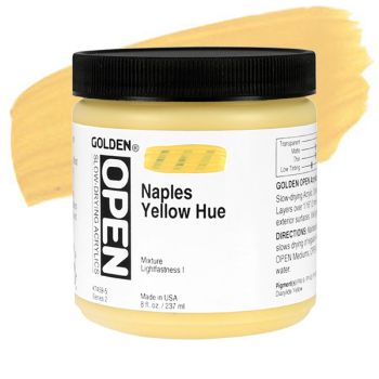 GOLDEN Open Acrylic Paints Naples Yellow Hue 8 oz