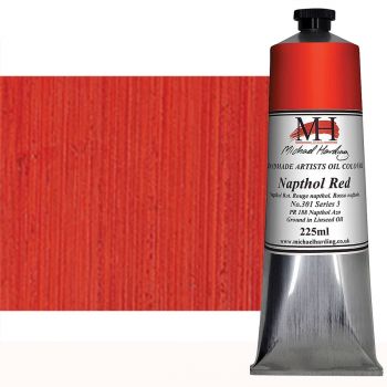 Michael Harding Handmade Artists Oil Color 225ml - Napthol Red