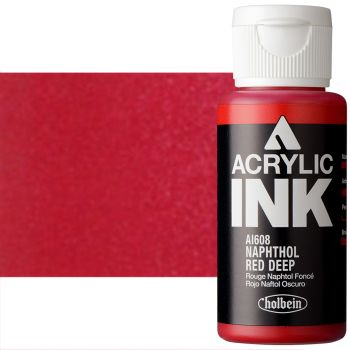 Holbein Acrylic Ink 30ml Naphthol Red Deep