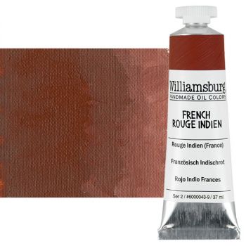 Williamsburg Handmade Oil Paint - French Rouge Indien, 37ml Tube