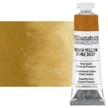 Williamsburg Handmade Oil Paint - French Yellow Ochre Deep, 37ml Tube