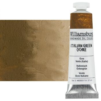 Williamsburg Handmade Oil Paint - Italian Green Ochre, 37ml Tube