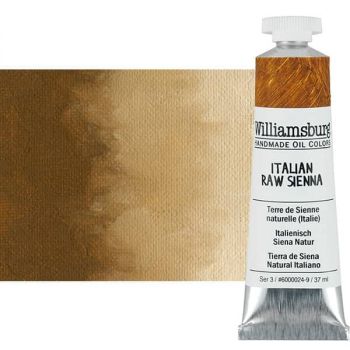 Williamsburg Handmade Oil Paint - Italian Raw Sienna, 37ml Tube