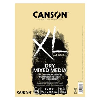 Canson XL Sand Grain 160 gsm Natural 9x12 Fold-Over Pad