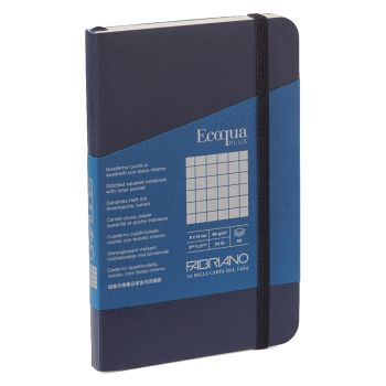 Fabriano EcoQua+ Notebook 3.5 x 5.5" Grid Stitch-Bound Navy