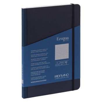 Fabriano EcoQua+ Notebook 5.8 x 8.3" Fabric Dot Grid Navy