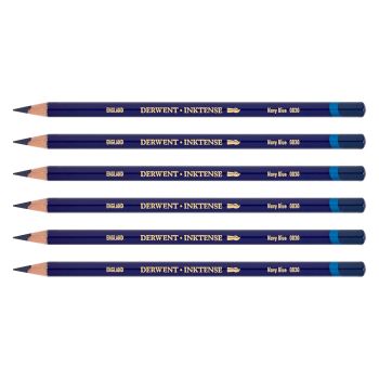Derwent Inktense Pencil Box of 6 No. 0830 - Navy Blue