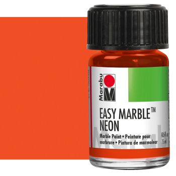 Marabu Easy Marble Neon Orange Paint, 15ml