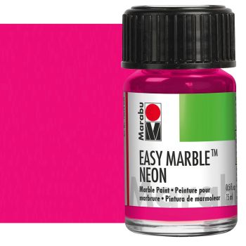 Marabu Easy Marble Neon Pink Paint, 15ml