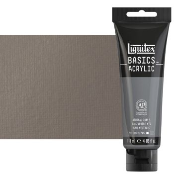 Liquitex Basics Acrylic Paint Neutral Gray 5 4oz